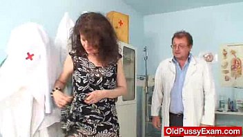 lady doctors giving female gyno exam