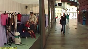 publicagent blonde is fucked on all fours outside in public