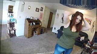 dad jerks and watches daughter play with herself