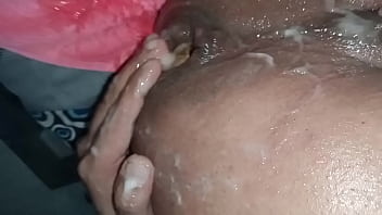 mom helps son in cum