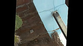 mom bathing and son peeping from key hole