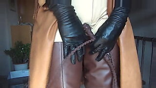 leather gloves men tied up gagged