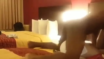 big ass babe on the black mans dick suck it