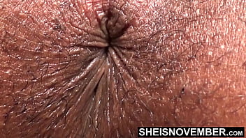 hairy granny asshole close up