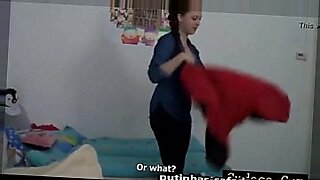 petite gf cleans the house in her skimpy clothes